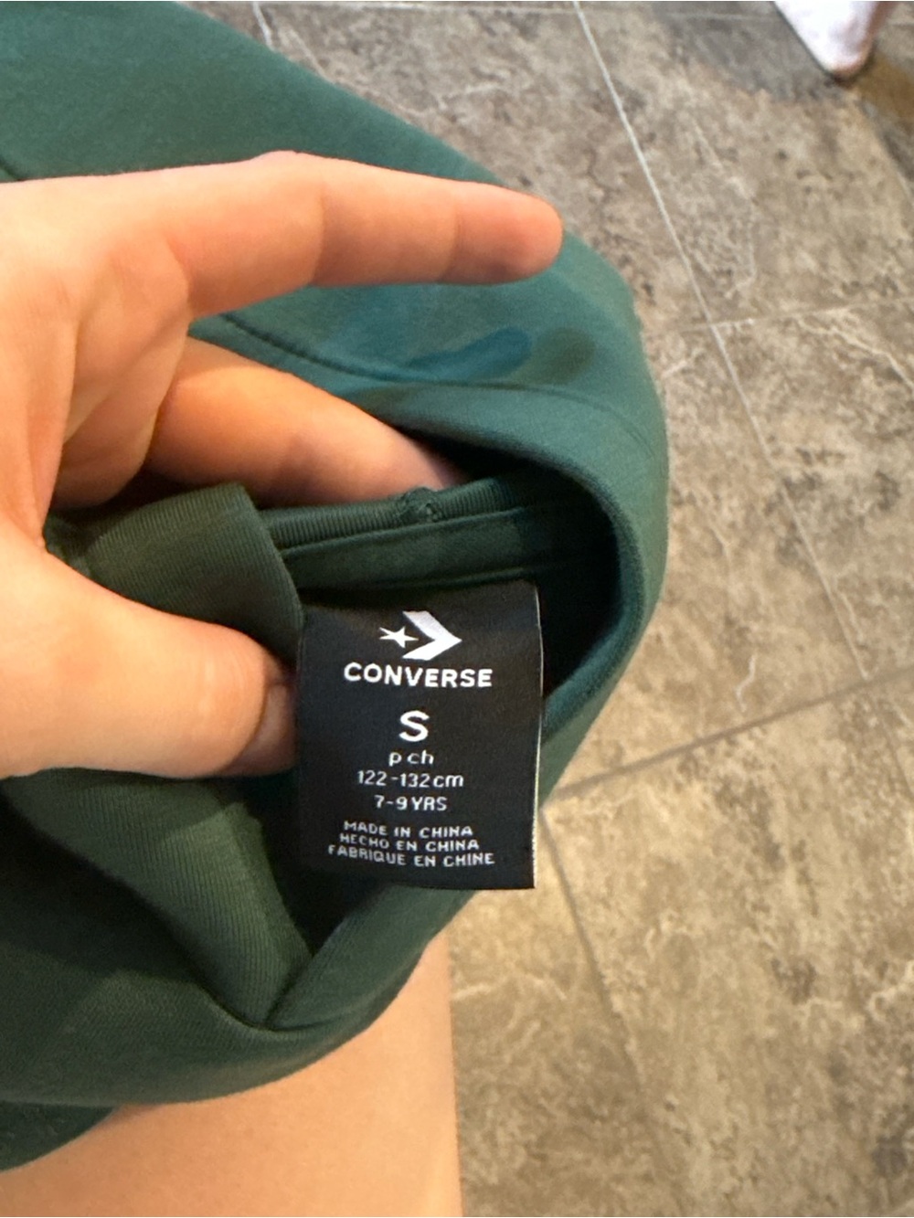 💝 NWOT Kids Green converse Hooded Sweatshirt - Picture 7 of 7